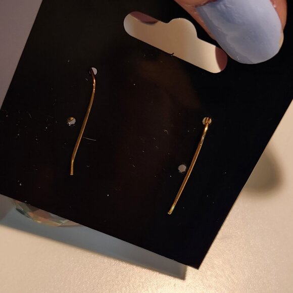 Clear Crystal Dangle Earrings - Picture 5 of 5